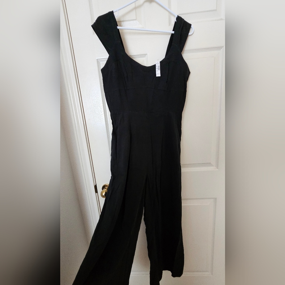 Madewell Cap-Sleeve Crop Wide Leg Jumpsuit